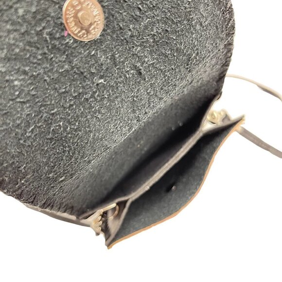 Vintage Boho mini Crossbody Shoulder bag green floral embroidered handcrafted - Picture 5 of 9